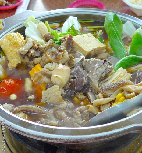 Mutton hot pot with Chinese herb in Taiwan