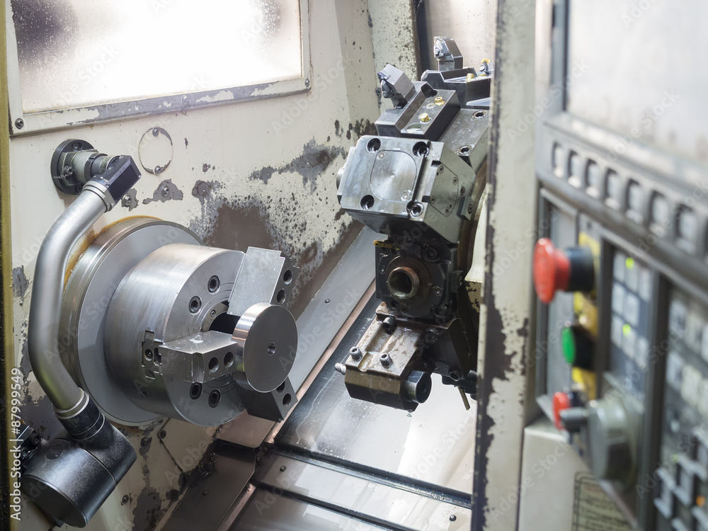 Operator machining mold and die parts for automotive