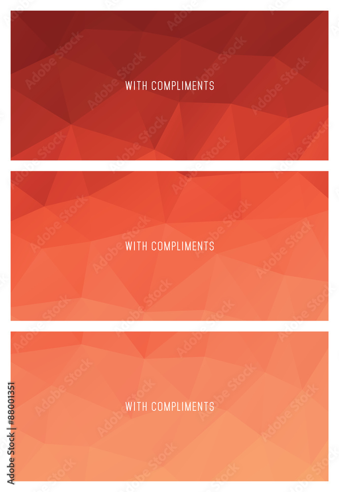 Abstract polygon compliment slip backgrounds Abstract polygon compliment slip backgrounds