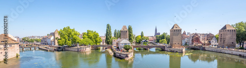 Ponts Couverts de la Petite France à Strasbourg, depuis le barrage Vauban photo