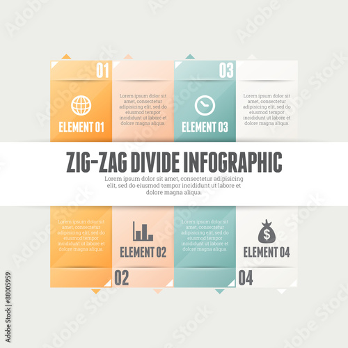 Zig Zag Divide Infographic