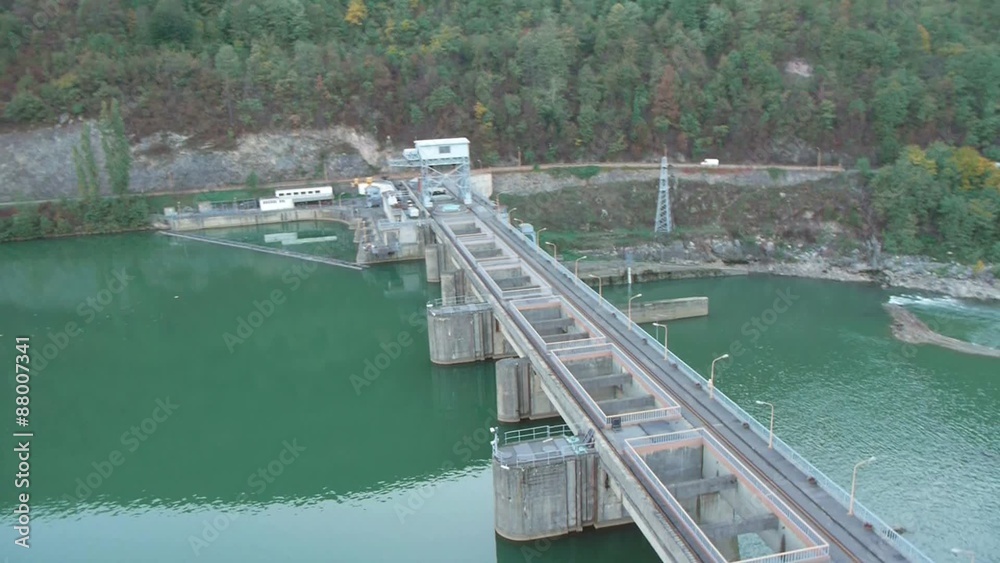 Aerial view of hydroelectric power plant
Aerial view of hydroelectric power plant