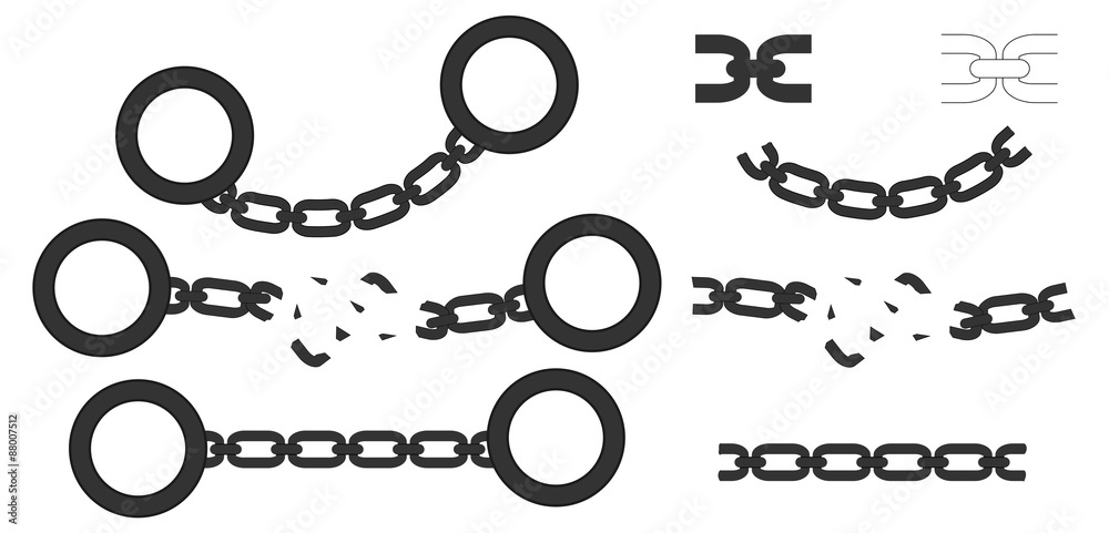 Ταπετσαρία Set of handcuffs, chains and chain brush