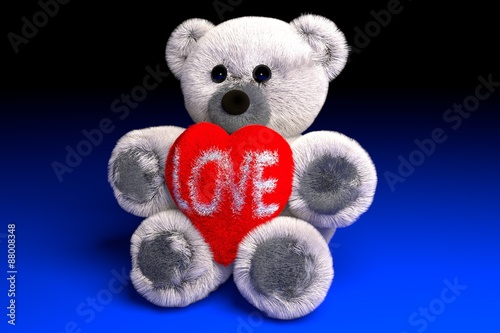 Snowbear with Heart of Love photo