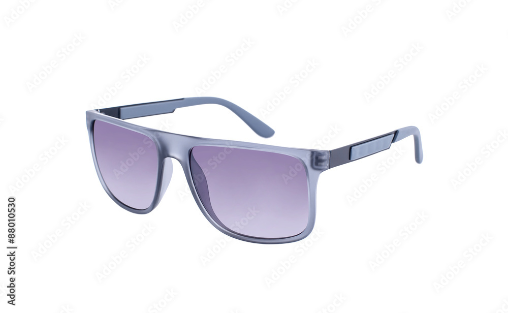 Sunglasses isolated on white background / Sunglasses on a white background with reflection and transparency