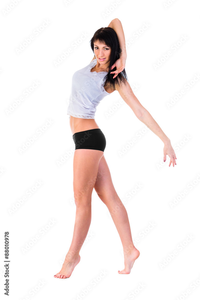 Young fitness woman doing exercise Young fitness woman doing exercise