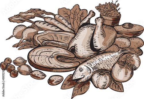 Paleo Diet Etching