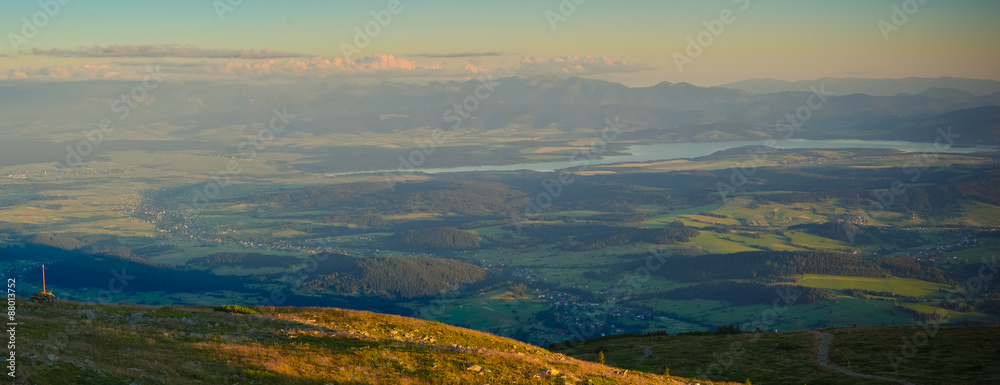 Landscape view from Babia Gora - panorama