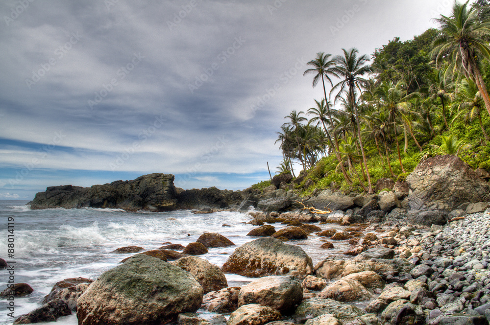 Rocks at the coast of Capurgana, Colombia