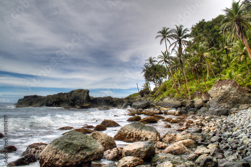 Obraz na płótnie Rocks at the coast of Capurgana, Colombia
w salonie