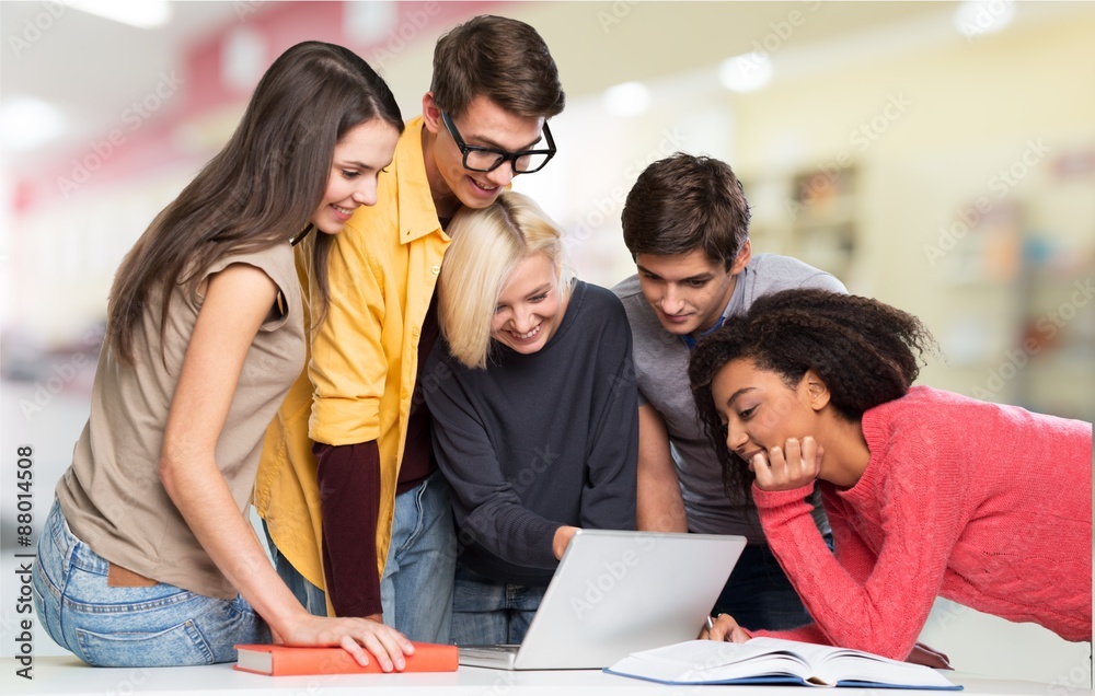 Fototapeta premium Students, university, adults.