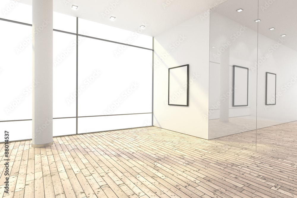 Obraz premium Leerer Raum mit Spots ohne Hintergrund