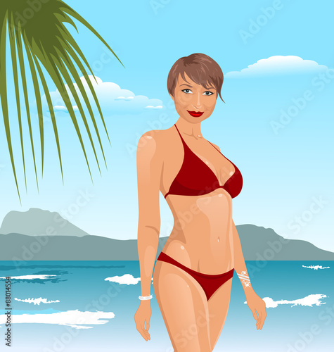 Pretty girl on the beach
