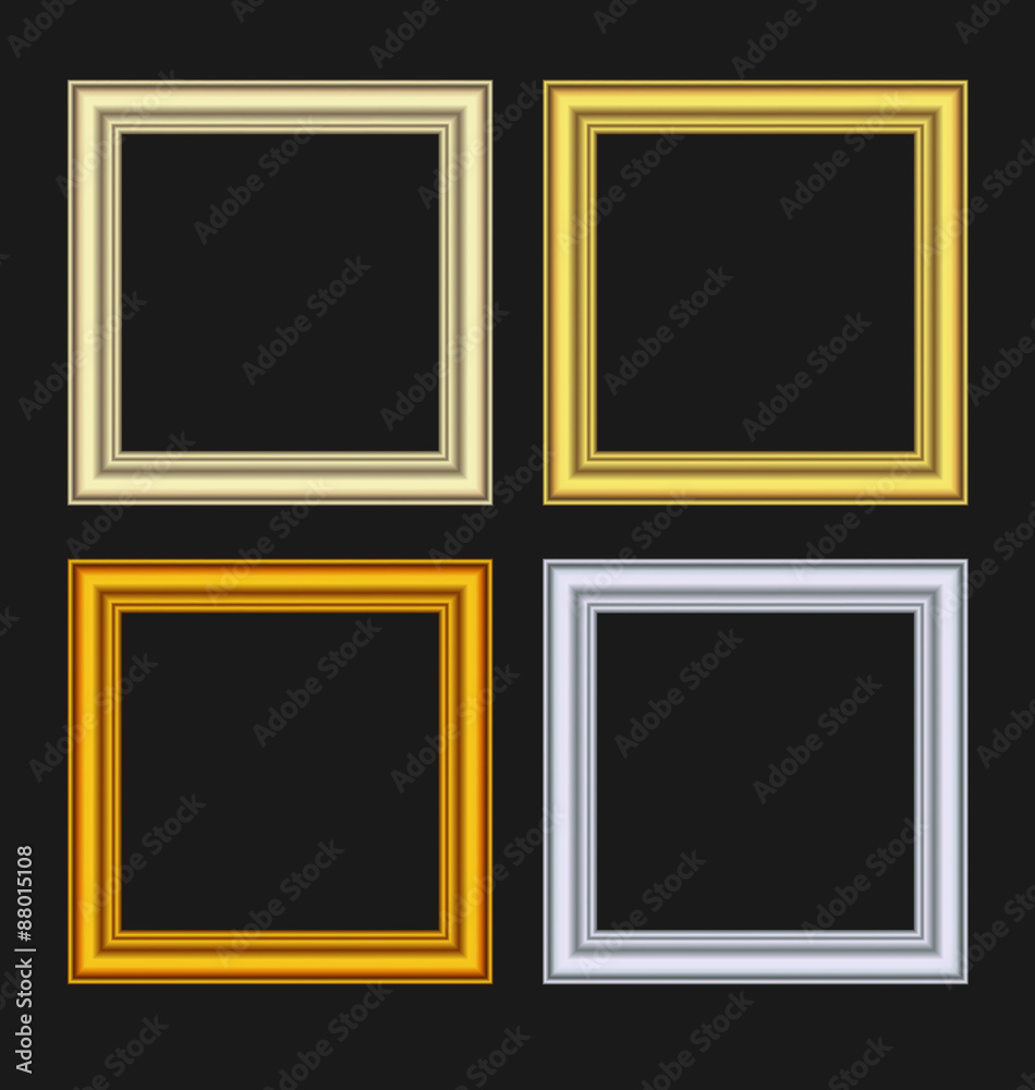 Set picture frames isolated on black background Set picture frames isolated on black background