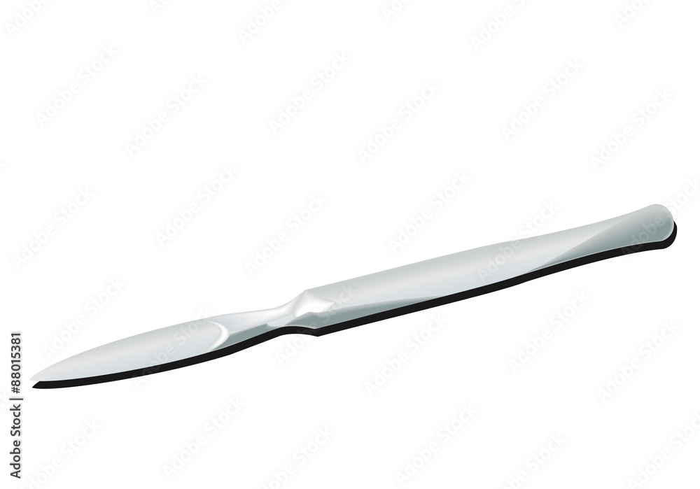 Realistic scalpel isolated on a white background Realistic scalpel isolated on a white background