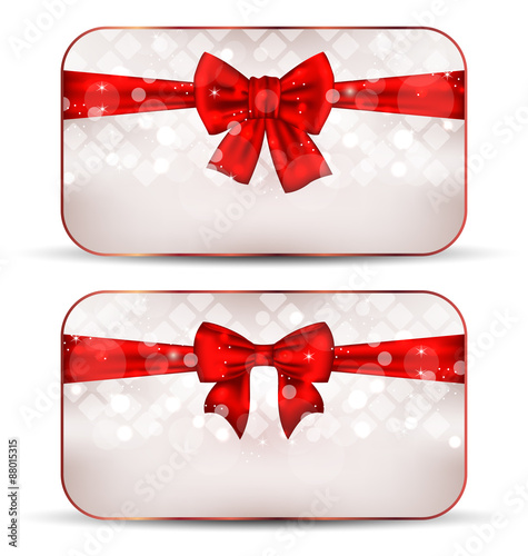 Christmas cards with gift bows