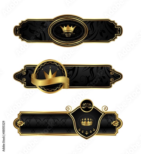 black-gold decorative frames