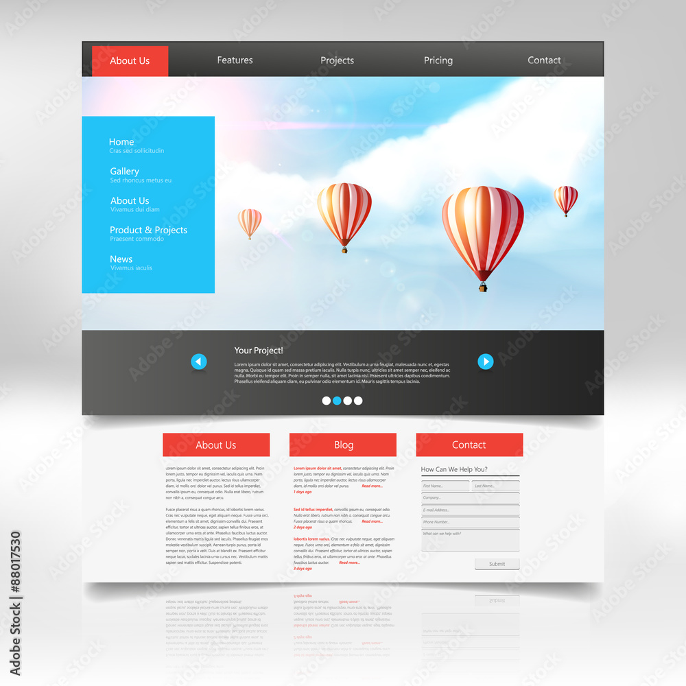 Website Template Design Vector Epsa 10 Website Template Design Vector Epsa 10