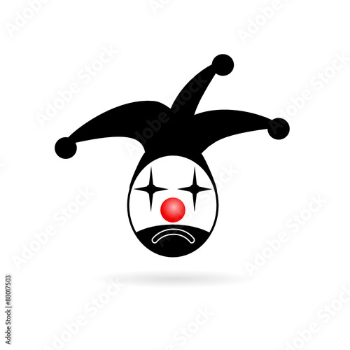jester head cartoon vector