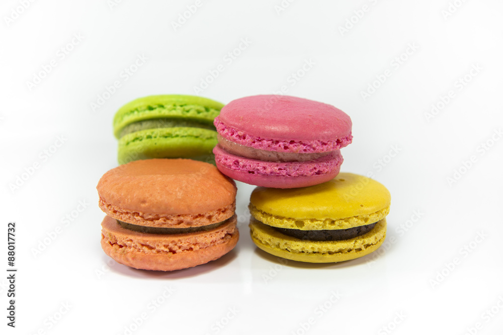 Colorful macaroon isolated on white background Colorful macaroon isolated on white background