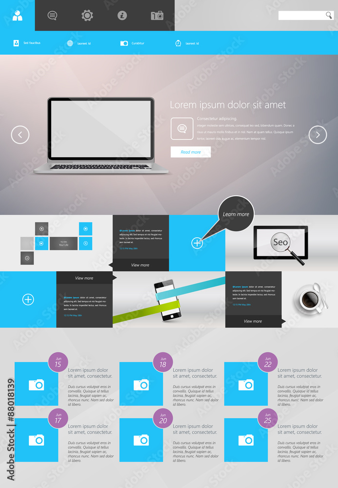 Website Template Design Vector Epsa 10