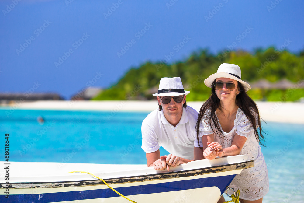 Young couple during tropical vacation