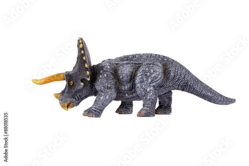 Dinosaur Toy Triceratops, isolated at white background  © ultimator