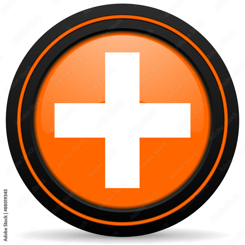 Obraz premium plus orange icon cross sign