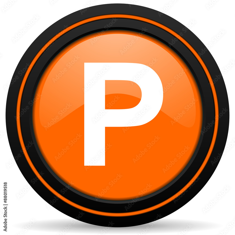 parking orange icon parking orange icon
