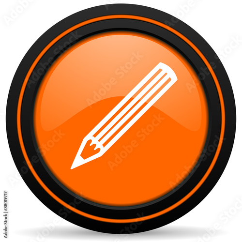 Free Download pencil orange icon - GFXLoad