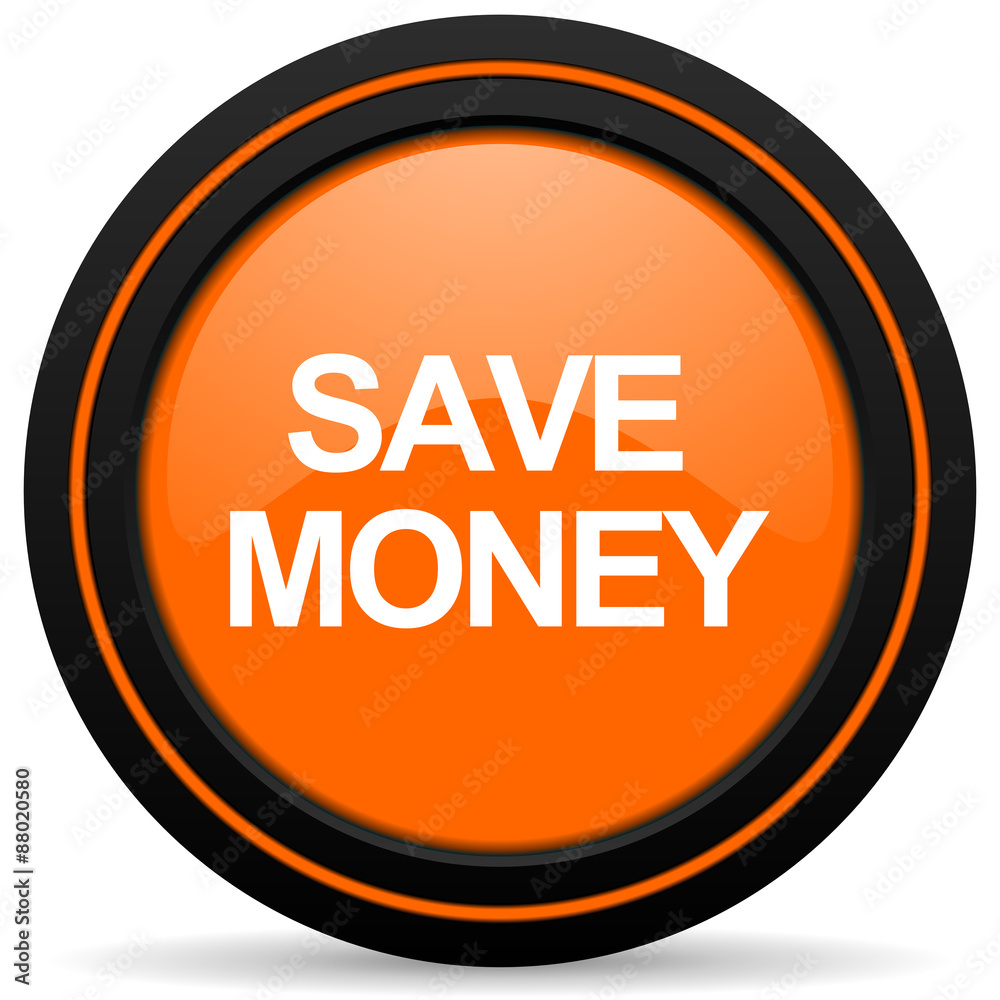 save money orange icon