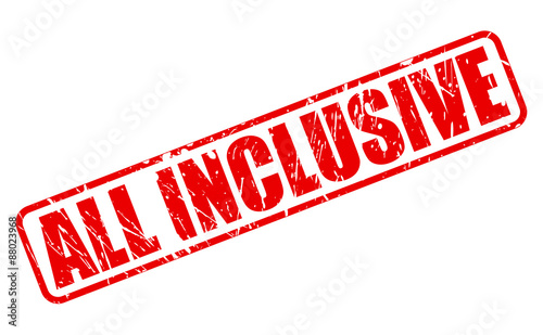 All inclusive red stamp text