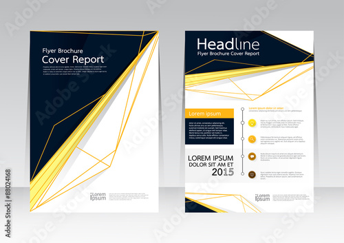 Abstract design vector template for brochure flyer in A4 size