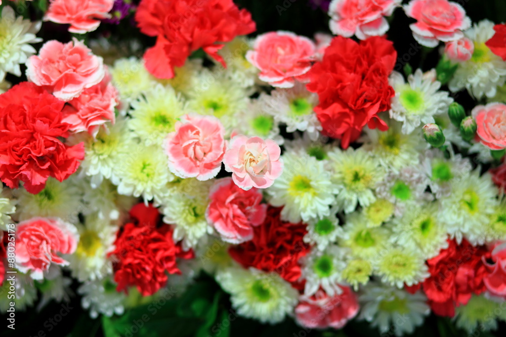 Beautiful flowers background for wedding scene.