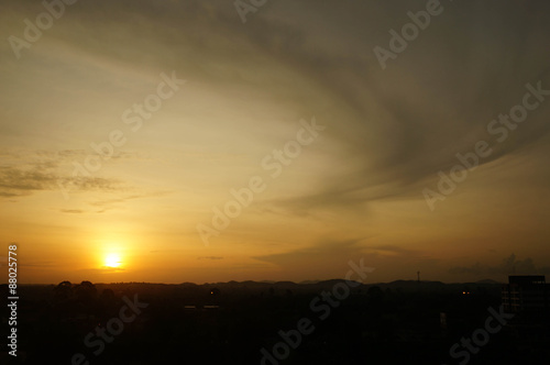 silhouette photo of sunrise