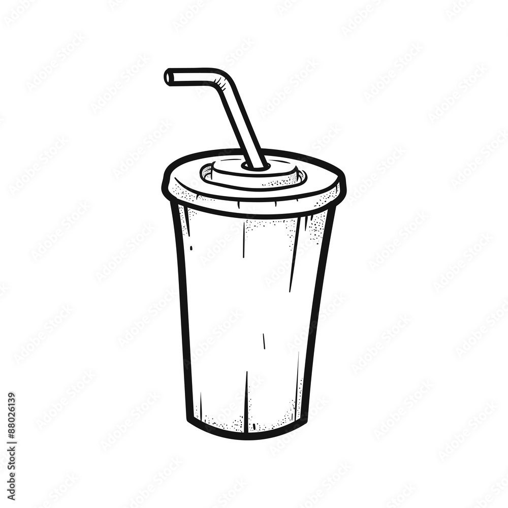 Cold and Hot Coffee. Drinks. Vector Hand Drawn Illustration. Sketch Style.  Stock Vector - Illustration of drink, graphic: 98583507