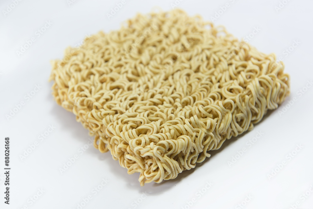 asian ramen instant noodles isolated on white background