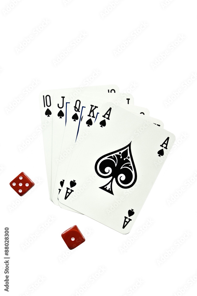 Obraz premium dice and playing cards