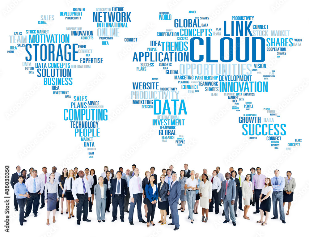 Link Cloud Computing Technology Data Information Concept Link Cloud Computing Technology Data Information Concept