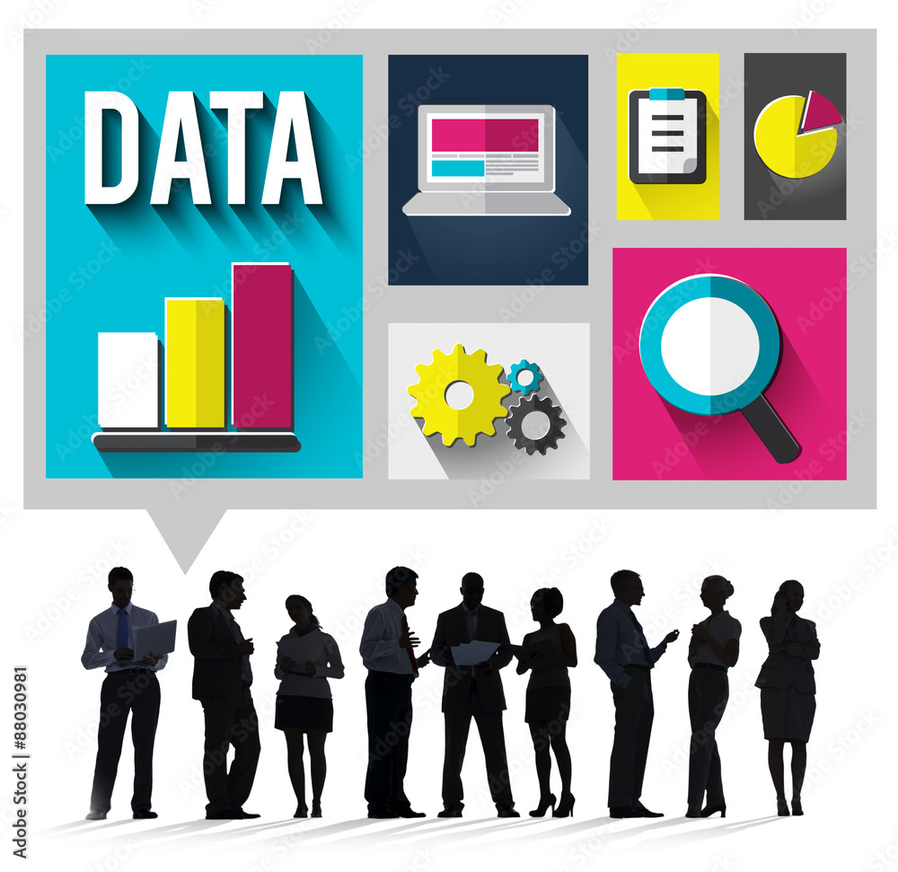Obraz premium Data Information Cloud Center Communications Concept