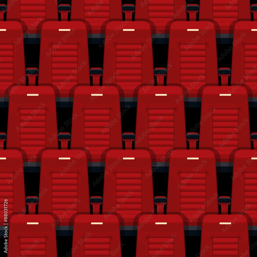 Fototapeta premium Cinema seats seamless background