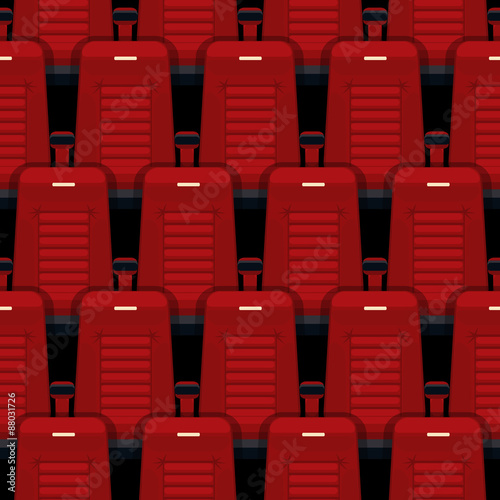 Cinema seats seamless background
