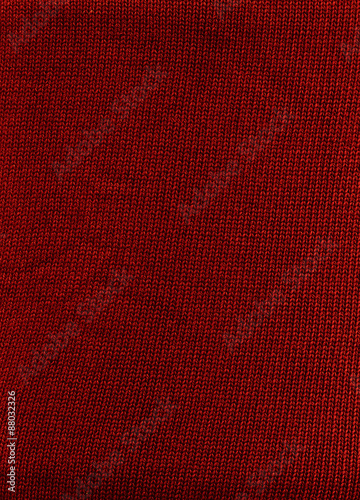 Structure of a red knitted fabric