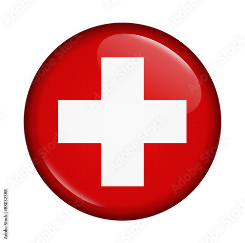 icon with flag of Swiss isolated