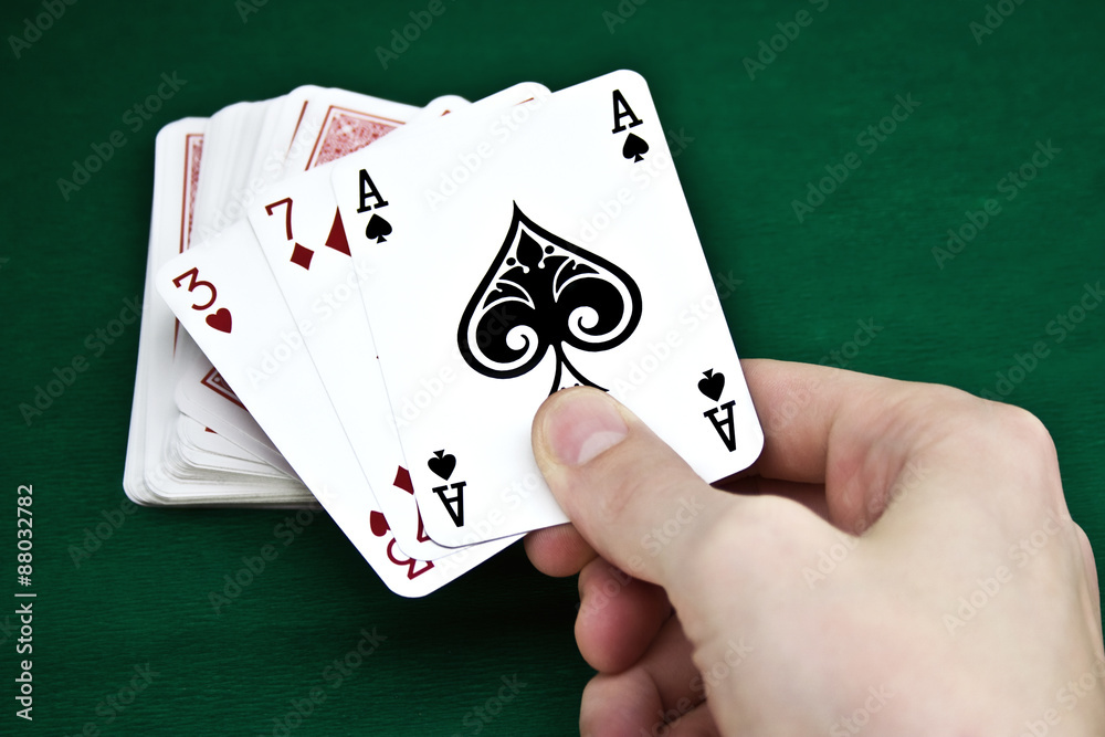 Obraz premium Playing cards in a hand