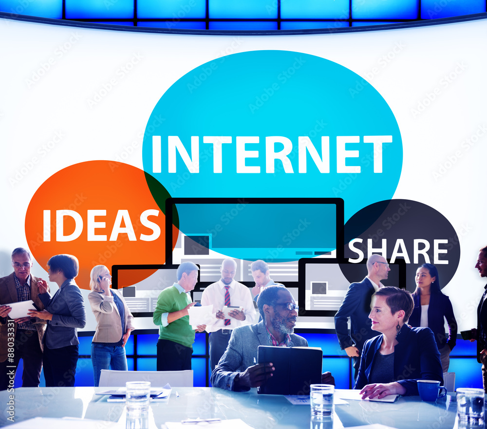 Internet Share Networking Global Communication Concept Internet Share Networking Global Communication Concept