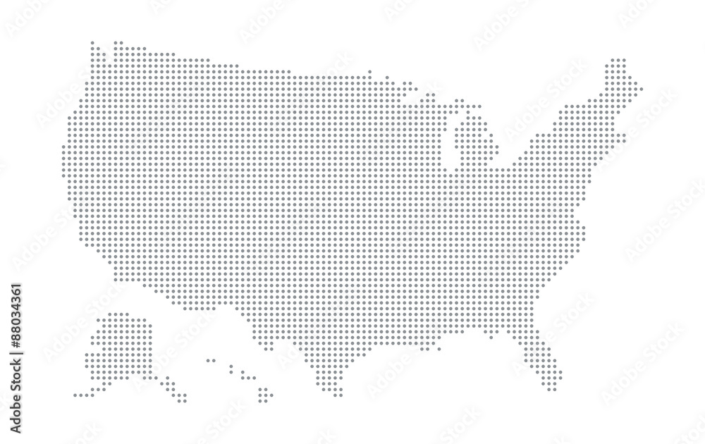 Naklejka premium Mapa USA