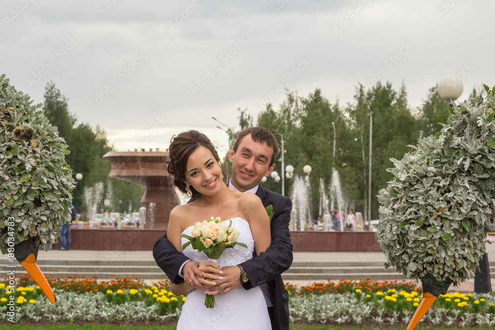 Fototapeta premium Portrait of the bride and groom