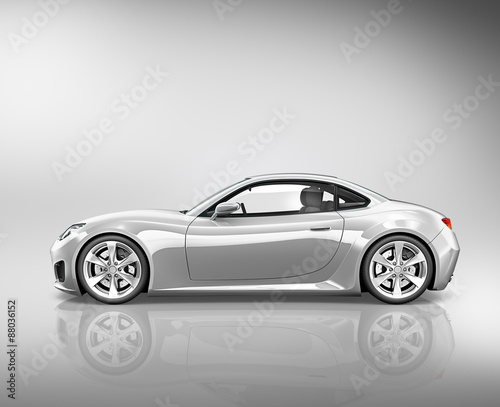 3D Sport Car Vehicle Transportation Illustration Concept