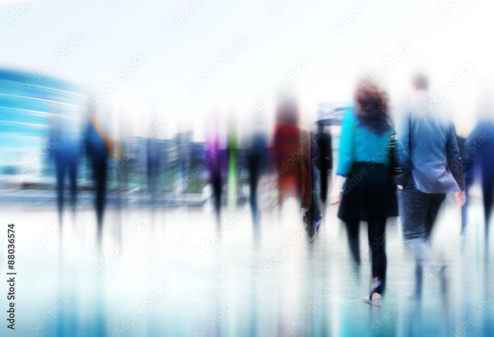 Business People Rush Hour Walking Commuting City Concept Business People Rush Hour Walking Commuting City Concept